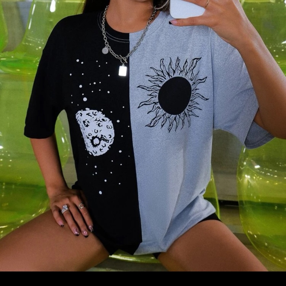 NEW Sun and Moon Two Tone Tee